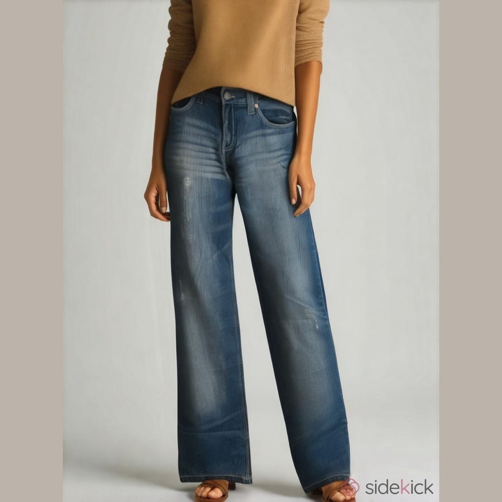 Cruel Girl NWT Relaxed Rosalie Denim Wide Leg Jeans Size 13 Reg Bling Pockets